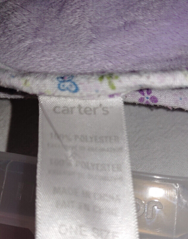 Carter's Soft Purple Heart Baby Blanket - photo 3