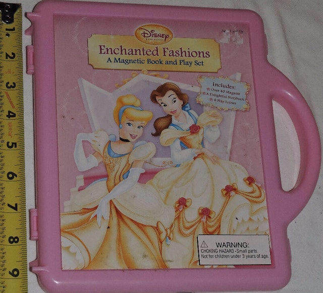 Qty 2 x Disney Princess Fashions Magnetic Books