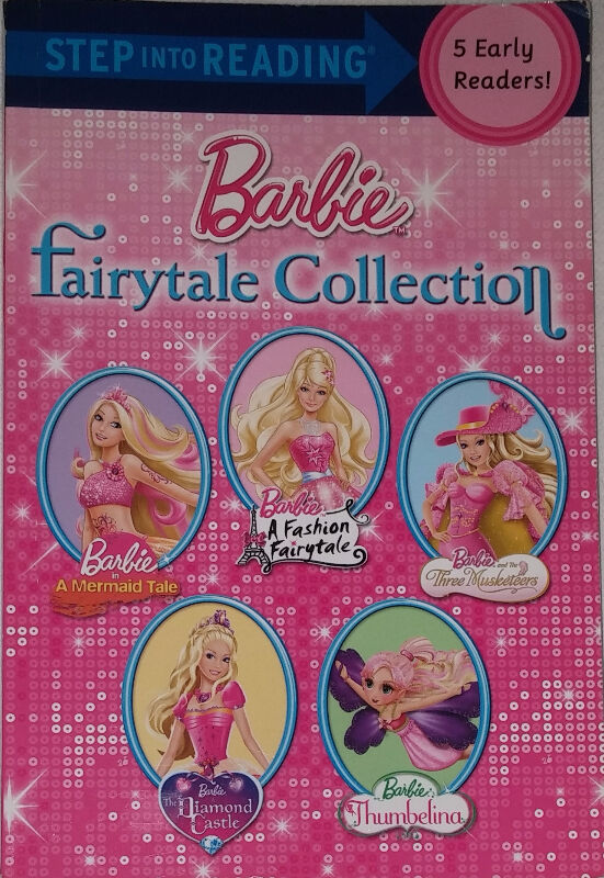 Qty 2 x Barbie Fairytale Collection - 5 in 1 Stories Book