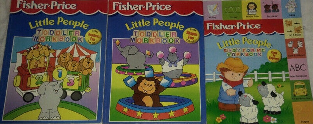 Qty 3 x Fisher Price Little People Toddler Workbooks