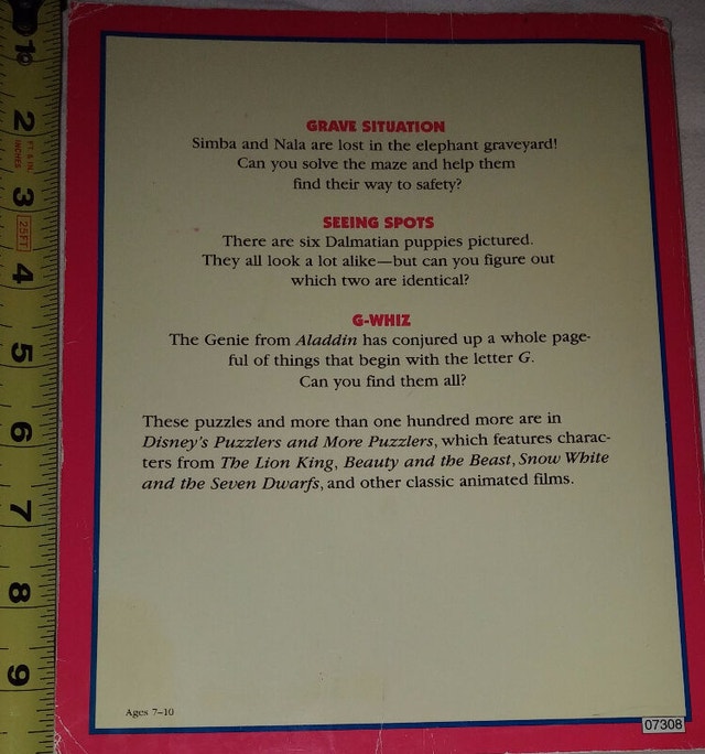 Disney Puzzlers & More Puzzlers - Games & Brainteasers Book - photo 2