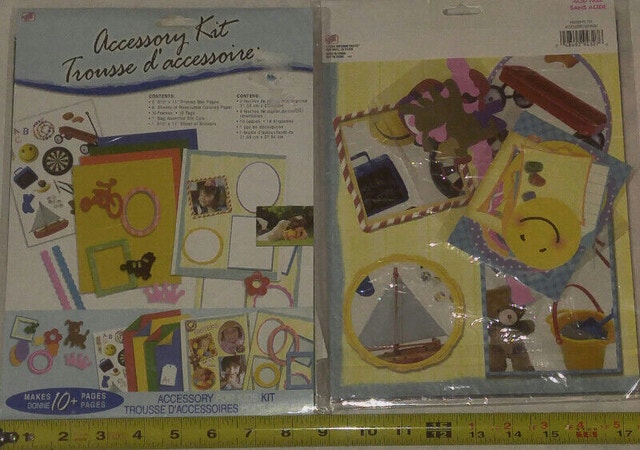 Qty 2 x 10 Page Scrap Book Accessory Kit For Kids - NEW