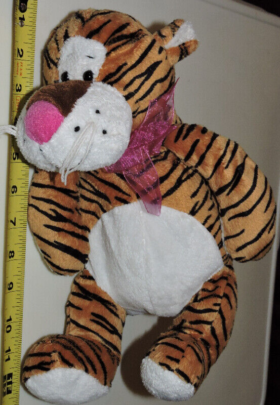 Plush Twin Tigers Stuffed Animals Black & White and Brown