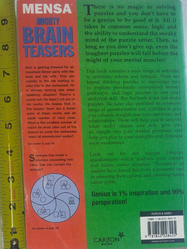 Mensa Mighty Brain Teasers Thick Book - photo 2