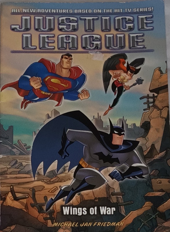 2 DC Justice League Books - Wings of War & Coloring Activity