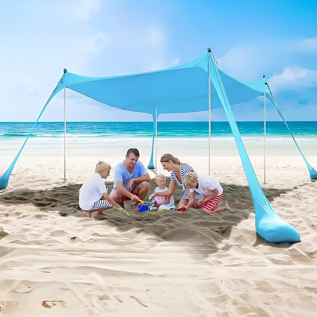 FormiPow Beach Tent Sun Shelter 10x10 UPF 50+