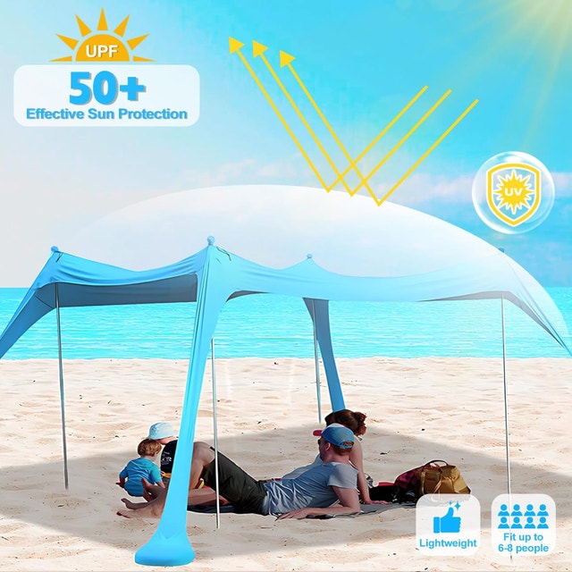 FormiPow Beach Tent Sun Shelter 10x10 UPF 50+ - photo 4