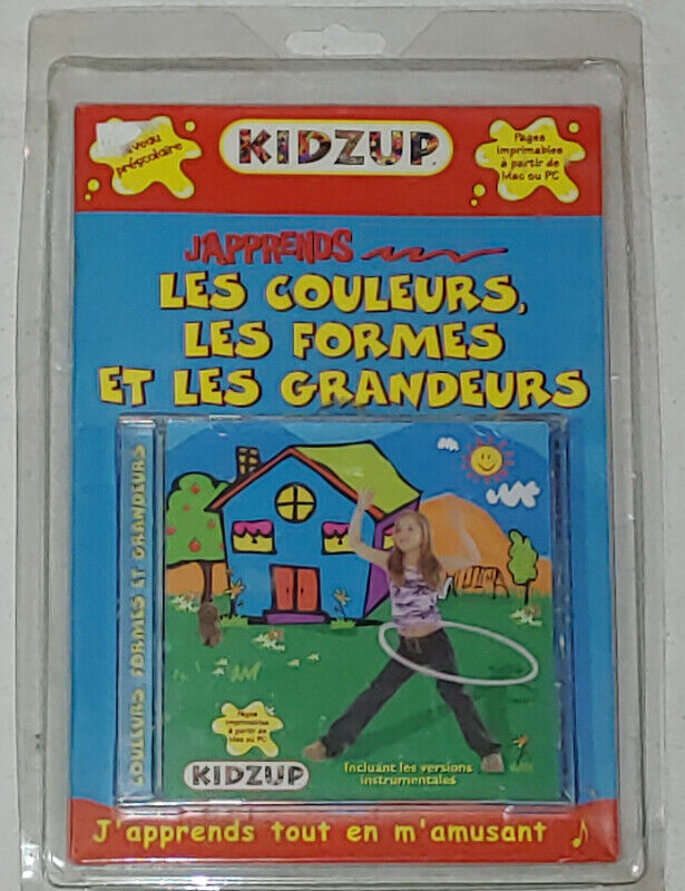 NEW Kidzup J'Apprends Les Couleurs, Formes Grandeurs CD-R