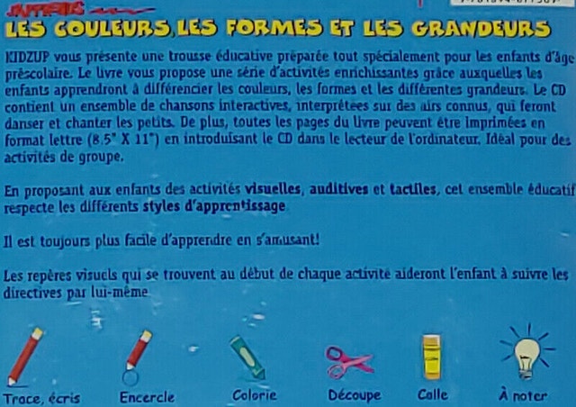 NEW Kidzup J'Apprends Les Couleurs, Formes Grandeurs CD-R - photo 2