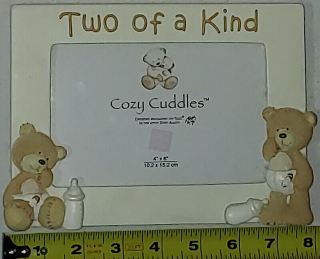 NEW Two of a Kind (Twins) Baby Bears Picture Frame