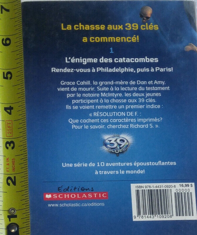 Scholastic Les 39 Clues L'Enigme Des Catacombes Livre - French - photo 2
