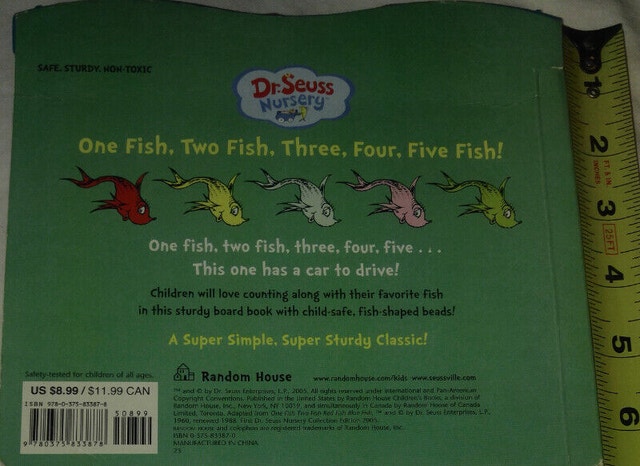 Dr. Seuss' One Fish, Two Fish, Three, Four, Five Fish BOARD Book - photo 2