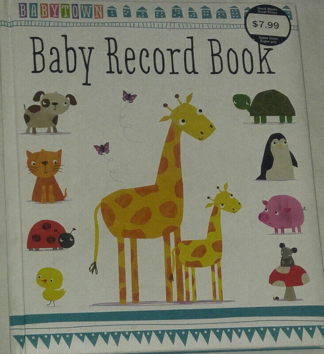 Babytown Baby Record Hard Cover Book - NEW