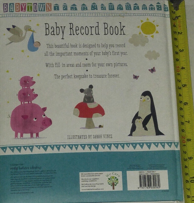 Babytown Baby Record Hard Cover Book - NEW - photo 2