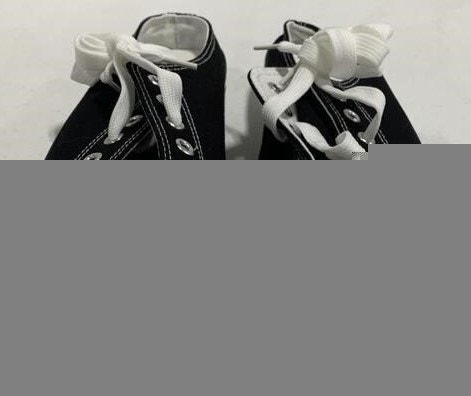 Women's B&W Canvas Low Top Sneakers - Size 9.5 - photo 3