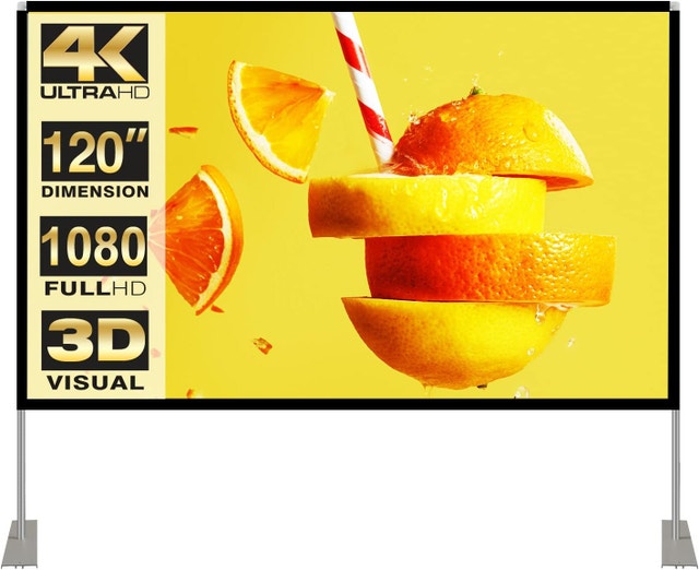 NEW Projector Screen w Stand 120" 16:9 HD 4K Outdoor Indoor Home