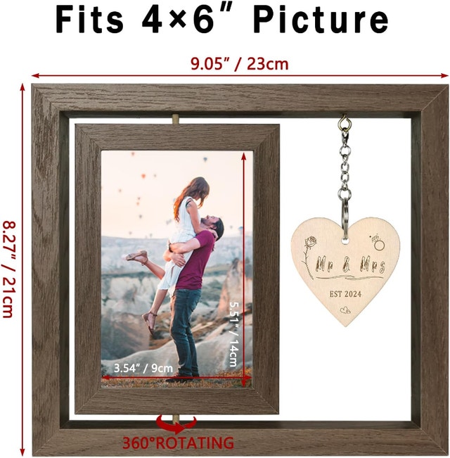 Mr and Mrs EST 2024 Rotating Picture Frame - photo 2