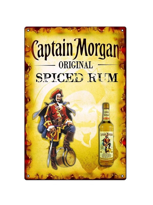 Captain Morgan Original Spiced Rum Retro Metal Tin Sign