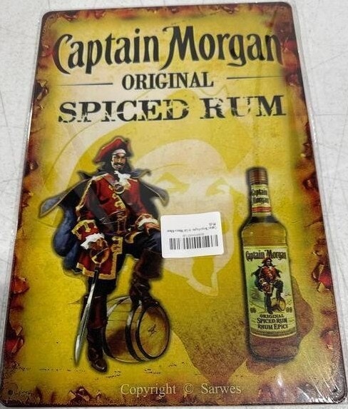 Captain Morgan Original Spiced Rum Retro Metal Tin Sign - photo 2