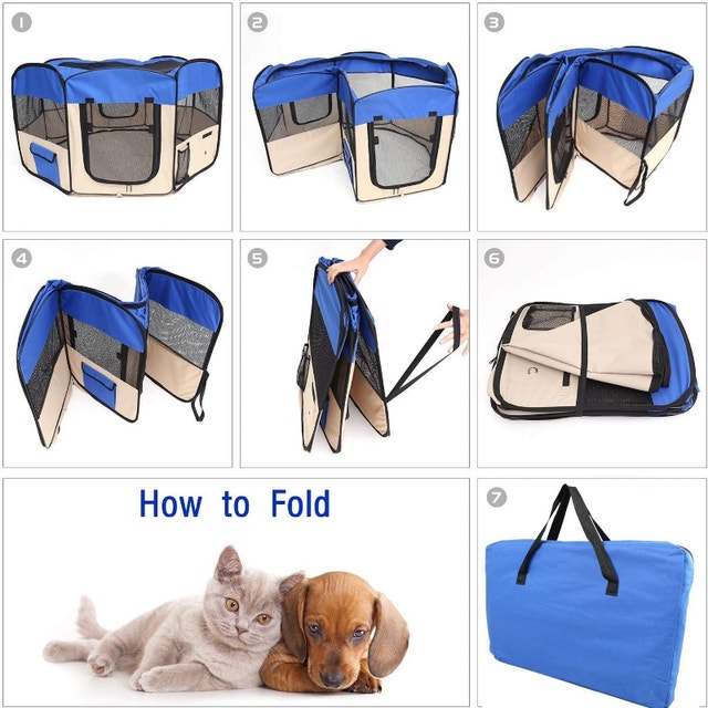 NEW ZuHucpts 48" Portable Foldable Pet Playpen Exercise Tent - photo 3