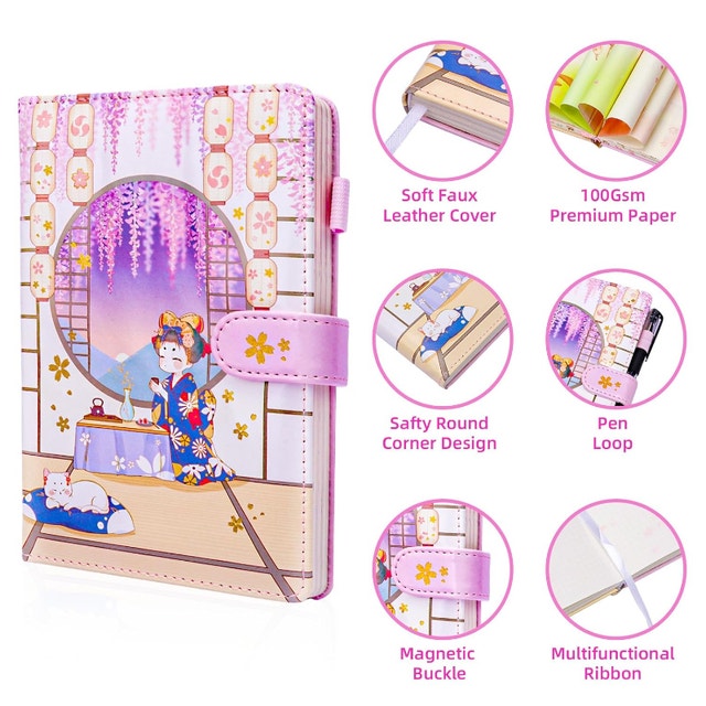 Kawaii Journal Notebook - Adounotes Cute Sakura Diary - photo 4