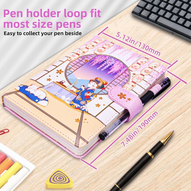 Kawaii Journal Notebook - Adounotes Cute Sakura Diary - photo 5