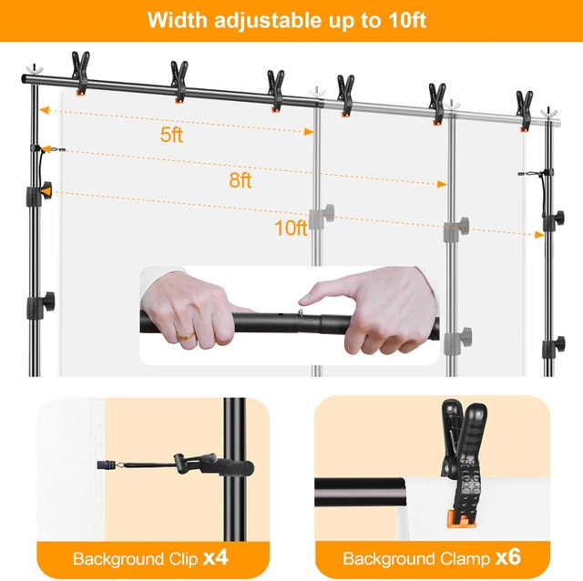 EMART 8.5 x 10 ft Photo Backdrop Stand - photo 3