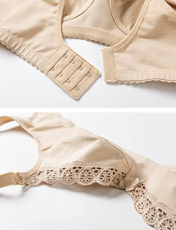 NEW UK 38I Gratlin Women's Cotton Wirefree Maternity Nursing Bra - photo 5