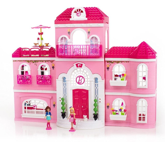 4 Barbie Mega Bloks Sets: Mansion, Horse, Boutique, Castle