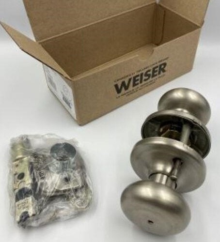 2 NEW WEISER Hancock Privacy Knobs - Satin Nickel