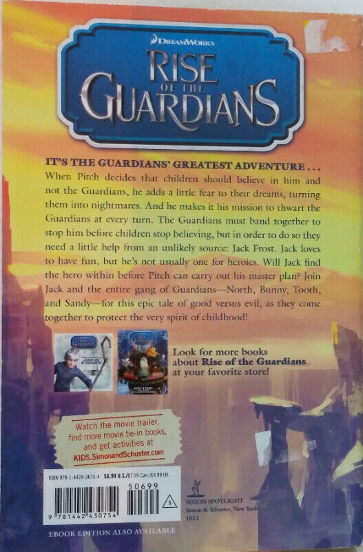 Rise of the Guardians Movie Junior Chapter Book & Toys Figures - photo 4