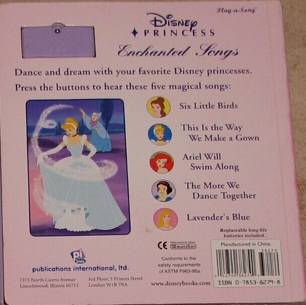 Disney Princess Enchanted Songs Play A Song Musical BOARD Book - photo 2