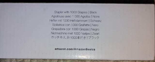 NEW AmazonBasics Black Office Stapler with 1000 Staples - photo 3