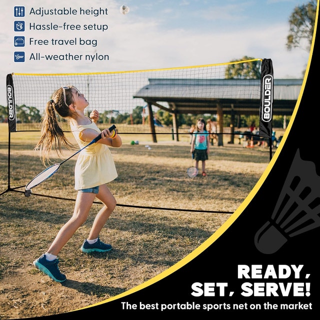 NEW 17' Portable Badminton Net Set Tennis, Soccer, Pickleball - photo 3