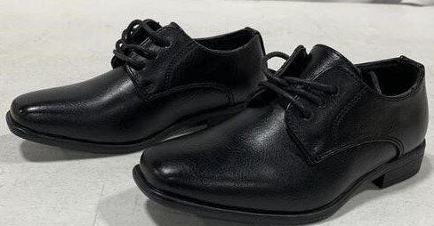 NEW Boys 9K Black BRAVO Lace Up Dress Shoe KING-1KID Oxford