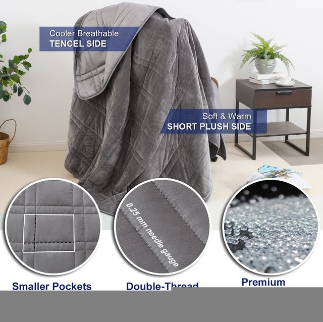 OMYSTYLE Weighted Blanket 25lbs, 60"x80", Reversible - photo 3