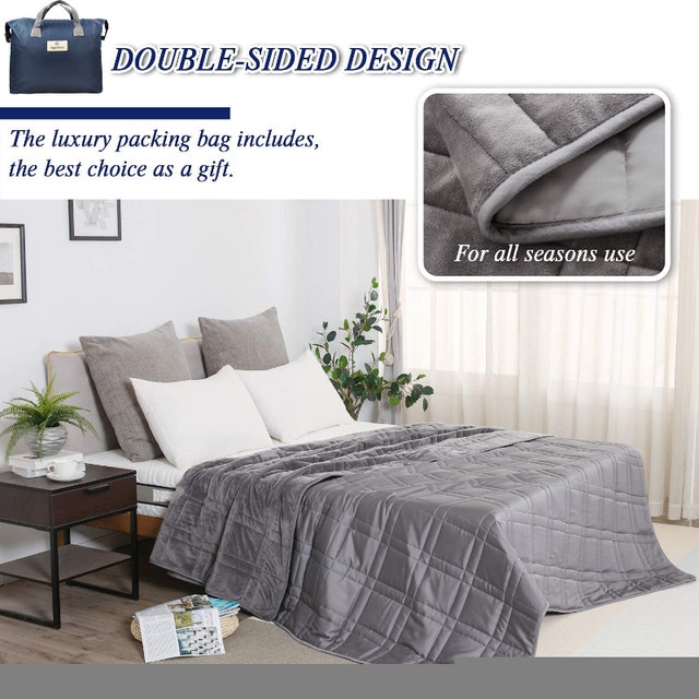OMYSTYLE Weighted Blanket 25lbs, 60"x80", Reversible - photo 4