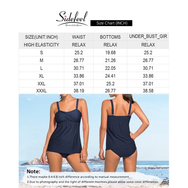 NEW Blue XL Women's Tankini Swimsuit - photo 3