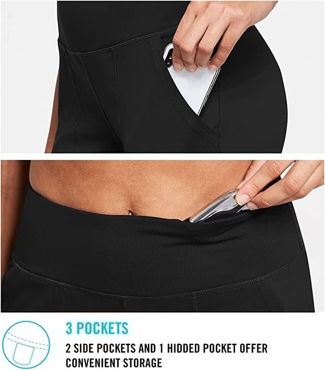 BALEAF Women's Black Athletic Bermuda Shorts - New - photo 3