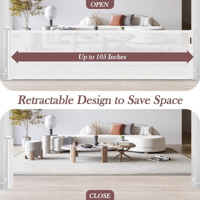 New Replacement 105" Retractable Baby/Pet Safety Gate - photo 2