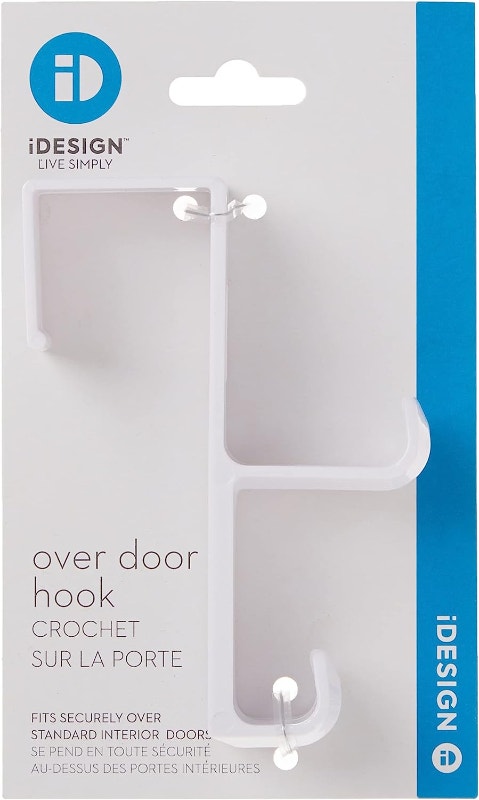 NEW iDesign Over The Door Organizer Hook - White