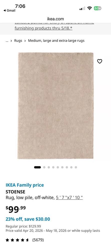 IKEA STOENSE rug - photo 2