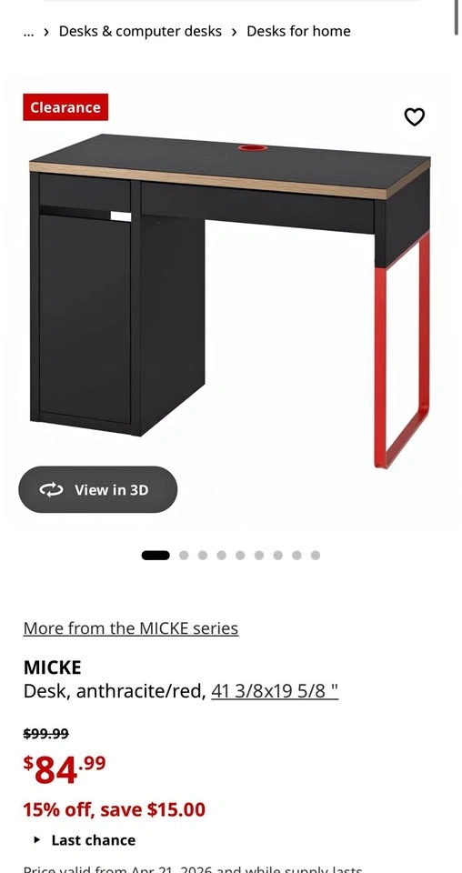 IKEA MICKE Desk