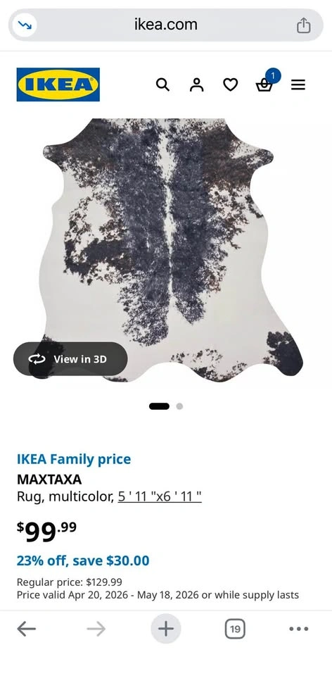 IKEA MAXTAXA Rug