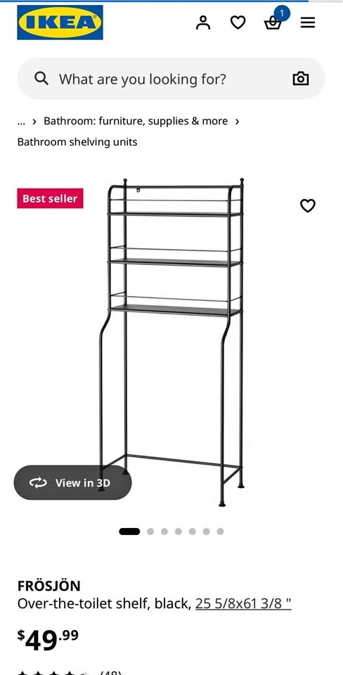 IKEA FRÖSJÖN Over-the-toilet shelf