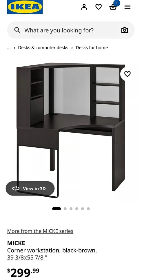IKEA MICKE Corner Desk