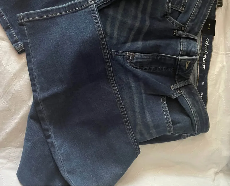 Calvin Klein Blue Jeans, Size 10 Curvy Skinny Stretch image indicator(4)