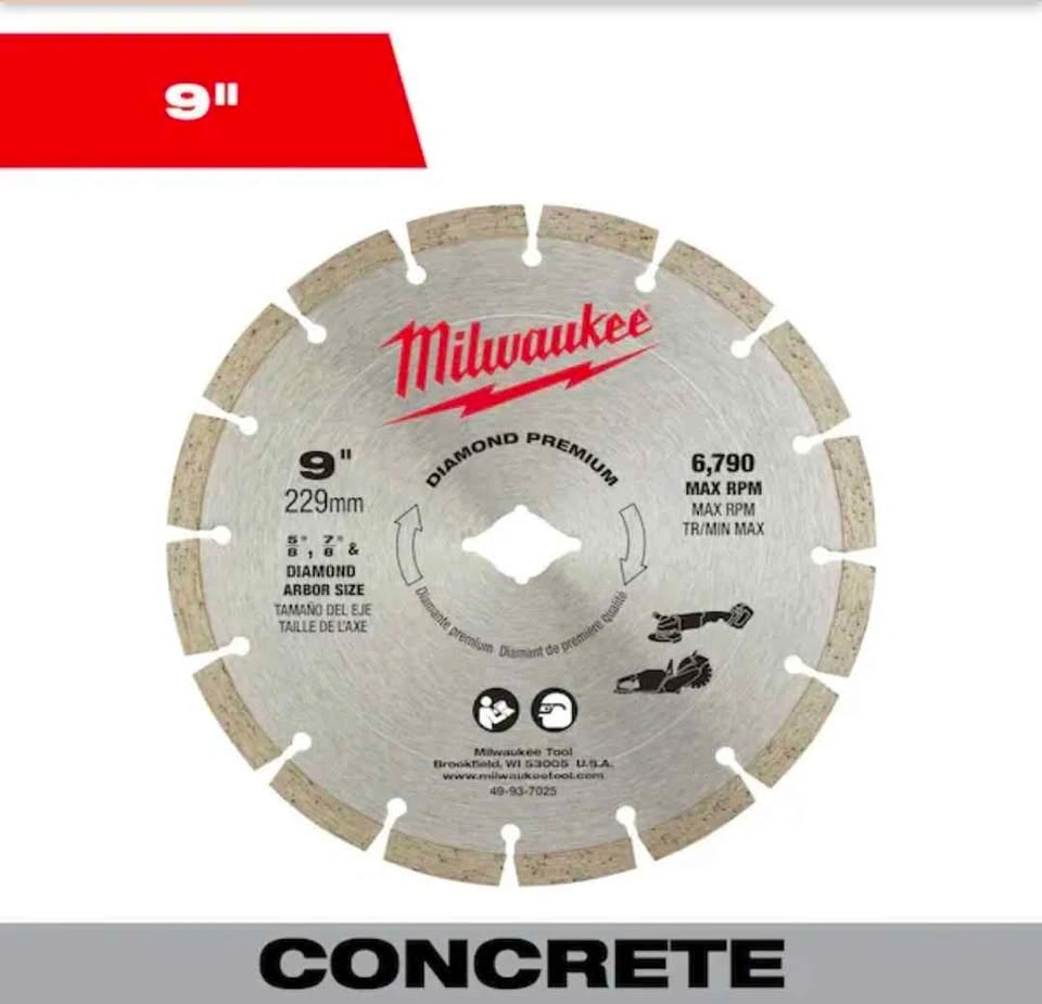 Milwaukee 9 in. Segmented Diamond Blade - Concrete - photo 3