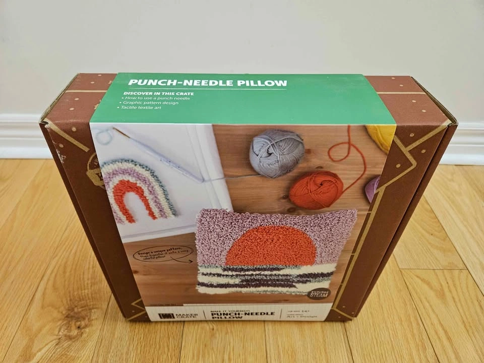 Kiwico Maker Crate - Punch Needle Pillow (Brand New) - photo 3