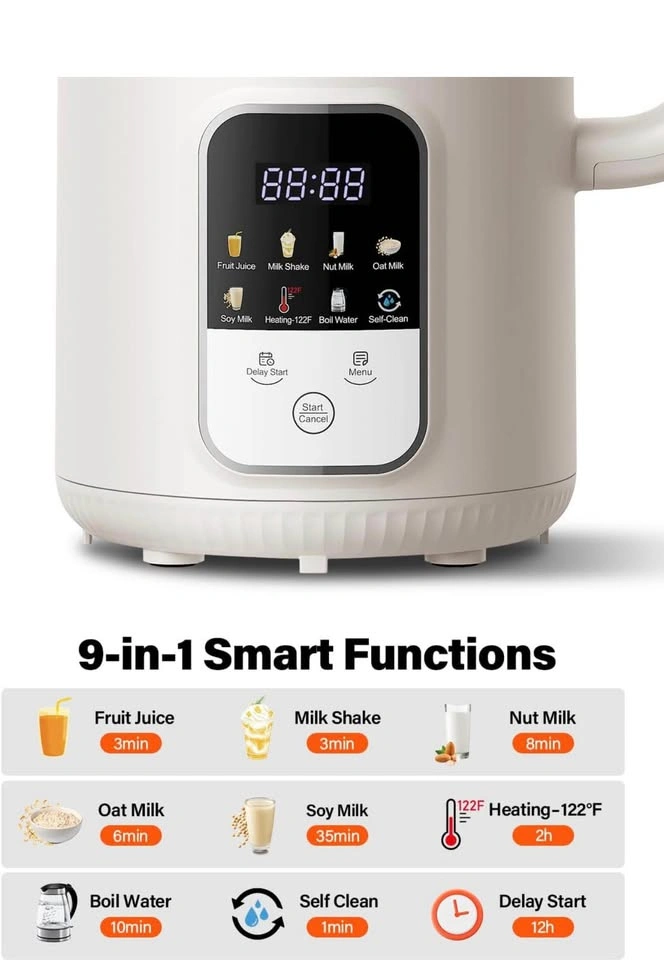 35oz Nut Milk Maker - 9-in-1 Automatic Plant Milk Machine - photo 4